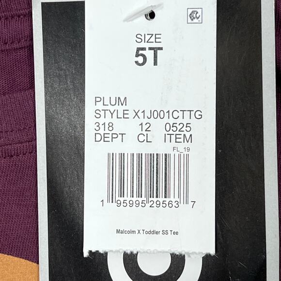 Malcolm X Driven T-Shirt Toddler 5T Maroon Gold Front Graphic Black History NEW! - Picture 4 of 6